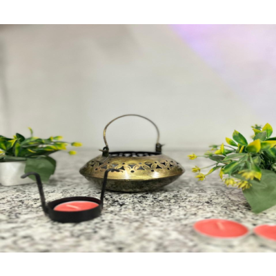 Metal Candle Tlight - 6 inch
